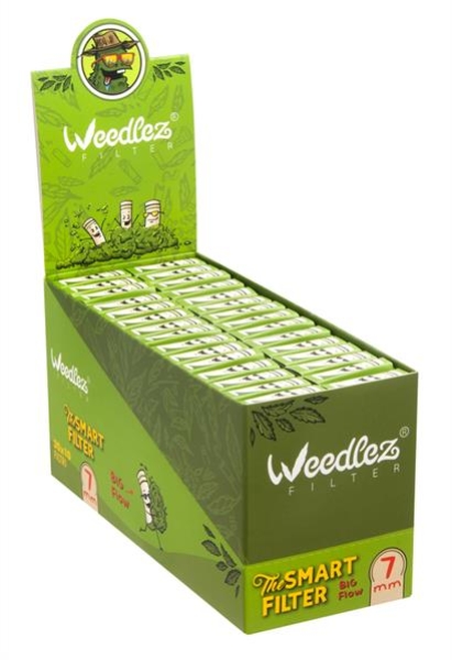 WEEDLEZ® Big Flow 7mm CLASSIC Smart Filter Zellulose-Aktivkohlefilter 30x 10er
